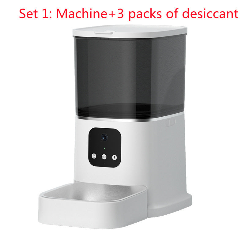 Alimentador automático para mascotas, gran capacidad, grabadora de voz inteligente, control por aplicación, temporizador, dispensador de comida para perros y gatos con WiFi, cuenco para mascotas